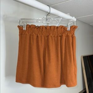 Amazon High Waist‎ Ribbed Orange Shorts- L